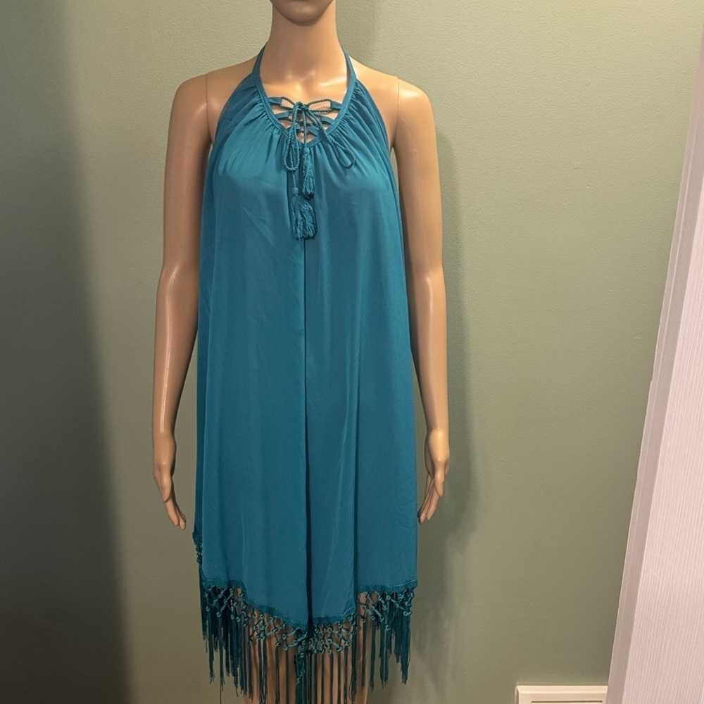 Teal Halter Neck Swim Cover-Up size XXL